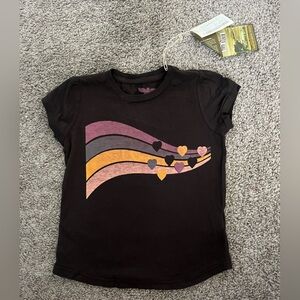 Topo Ranchito Girls Heart Shirt Size 2 Charcoal Lightweight Made In USA